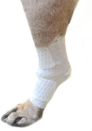 Joint and Large Area Wound Bandages for Dogs Cats & Other Pets. Great for Leg Joint sprains and Tail Injuries! Non Adhesive Breathable Non-Slip Disposable Washable Value Pack (2XS/XS 16pk)