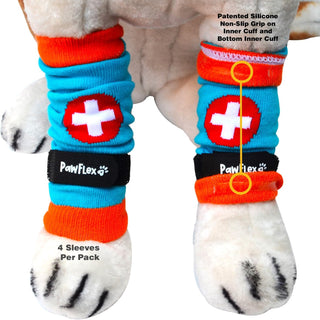 Comfy Pawz Cotton Nonslip Protective Leggings for Dogs | Medical Pet Sleeve for Dogs Legs with Non-Slip Silicone Grip at Inner Cuffs and Adjustable Strap for No Twisting or Sliding Down