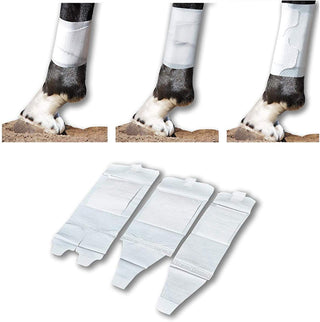 Vet Wrap Alternative| Equine BandaFlex Horse Bandages for Lower Leg| Double catch Hook & Loop Fasteners| Silicone Non-Slip Grip Strip| Super Stretch | Disposable| Washable| Breathable