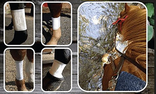 Cohesive wrap Alternative Equine BandaFlex Horse Bandages for Lower Leg Double Catch Hook & Loop Fasteners Super Stretch, Disposable, Washable & Breathable