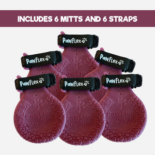 PawFlex Gripsterz All Weather Waterproof Nonslip Silicone Dog Boots.  Super Stretchy Paw Protection - Dog Shoes for Hot Pavement, Snow, Ice, and Rain. Provides traction on slippery surfaces- Durable and Form Fitting