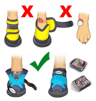 PawFlex Gripsterz Silicone Under Boot Grip Bands for Keeping Dog Boots, Shoes and Socks on - No Twisting or Falling Off- Super Soft, Cushiony and Stretchy Nonslip Grippy Under Boot Wrist/Ankle Bands- Works with all Dog Socks and Boot