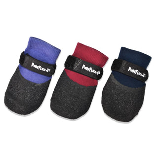 PawFlex Comfy Pawz Double Dipped Thick Textured Waterproof Cotton Dog Booties | Pet Socks with Patented Non-Slip Silicone Grip at Inner Wrist for No Twisting or Sliding Off