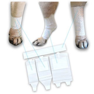 Pawflex Bandages, Non-Adhesive, Disposable, Washable and Reusable First Response Care Kit for Legs