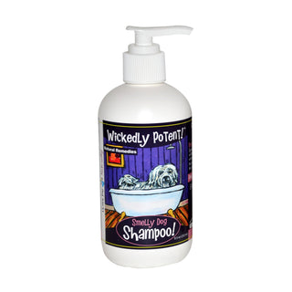 Wickedly Potent! Vegan All Natural Smelly Dog Shampoo for Dogs Leaves Your pet Clean and Refreshed! Soothing Holistic Herbal Infusion Human Grade Safe undiluted by PawFlex