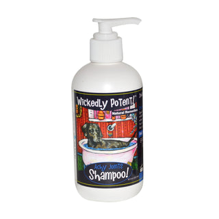 Vegan All natural Achy Joints shampoo for dogs. Soothing holistic herbal infusion human grade safe undiluted Wickedly Potent! by PawFlex