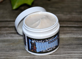 Wickedly Potent! VEGAN FRESH Toothpaste for dogs - All-natural oral care for pets Fights Plaque- Freshens Breath- Soothing Antibacterial Whitening Holistic & Herbal Remedy. EASY ACCESS JAR