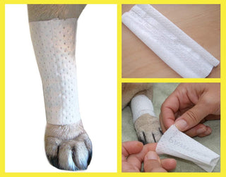 Protective Sleeve Tubular Cover - Bandages - for Dogs Cats and Other Pets First Aid Wound Care Comfortable Non-Adhesive Breathable & Water Resistant 18 Strips (yields 36-54 Covers)-(X-Small)