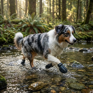 PawFlex Gripsterz All Weather Waterproof Nonslip Silicone Dog Boots.  Super Stretchy Paw Protection - Dog Shoes for Hot Pavement, Snow, Ice, and Rain. Provides traction on slippery surfaces- Durable and Form Fitting