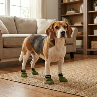 PawFlex Gripsterz All Weather Outdoor Breathable Nonslip Silicone Dog Boots.  Super Stretchy Paw Protection - Dog Shoes for Hot Pavement, Snow, Ice, and Rain. Provides traction on slippery surfaces- Durable and Form Fitting