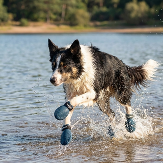 PawFlex Gripsterz All Weather Waterproof Nonslip Silicone Dog Boots.  Super Stretchy Paw Protection - Dog Shoes for Hot Pavement, Snow, Ice, and Rain. Provides traction on slippery surfaces- Durable and Form Fitting