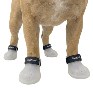 PawFlex Gripsterz Indoor Wound Care Boot with Woundpad inserts- Paw Bandage- Super Soft Cushiony, Breathable Stretchy Silicone Dog Boots. Paw Protection Covers- Waterproof Bottoms, NonSlip Rubber Dog Shoes for traction on slippery surfaces
