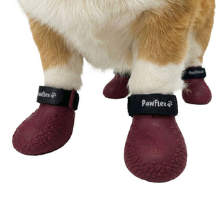 PawFlex Gripsterz All Weather Waterproof Nonslip Silicone Dog Boots.  Super Stretchy Paw Protection - Dog Shoes for Hot Pavement, Snow, Ice, and Rain. Provides traction on slippery surfaces- Durable and Form Fitting