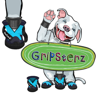 PawFlex Gripsterz Silicone Under Boot Grip Bands for Keeping Dog Boots, Shoes and Socks on - No Twisting or Falling Off- Super Soft, Cushiony and Stretchy Nonslip Grippy Under Boot Wrist/Ankle Bands- Works with all Dog Socks and Boot