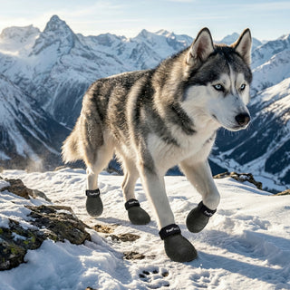 PawFlex Gripsterz All Weather Waterproof Nonslip Silicone Dog Boots.  Super Stretchy Paw Protection - Dog Shoes for Hot Pavement, Snow, Ice, and Rain. Provides traction on slippery surfaces- Durable and Form Fitting