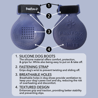 PawFlex Gripsterz Indoor Wound Care Boot with Woundpad inserts- Paw Bandage- Super Soft Cushiony, Breathable Stretchy Silicone Dog Boots. Paw Protection Covers- Waterproof Bottoms, NonSlip Rubber Dog Shoes for traction on slippery surfaces