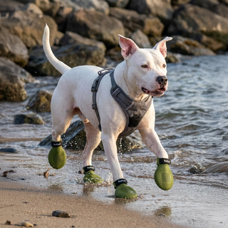 PawFlex Gripsterz All Weather Outdoor Breathable Nonslip Silicone Dog Boots.  Super Stretchy Paw Protection - Dog Shoes for Hot Pavement, Snow, Ice, and Rain. Provides traction on slippery surfaces- Durable and Form Fitting
