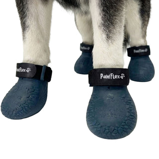 PawFlex Gripsterz All Weather Waterproof Nonslip Silicone Dog Boots.  Super Stretchy Paw Protection - Dog Shoes for Hot Pavement, Snow, Ice, and Rain. Provides traction on slippery surfaces- Durable and Form Fitting