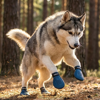 PawFlex Gripsterz All Weather Outdoor Breathable Nonslip Silicone Dog Boots.  Super Stretchy Paw Protection - Dog Shoes for Hot Pavement, Snow, Ice, and Rain. Provides traction on slippery surfaces- Durable and Form Fitting