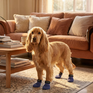 PawFlex Gripsterz Indoor Wound Care Boot with Woundpad inserts- Paw Bandage- Super Soft Cushiony, Breathable Stretchy Silicone Dog Boots. Paw Protection Covers- Waterproof Bottoms, NonSlip Rubber Dog Shoes for traction on slippery surfaces