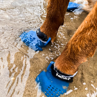 PawFlex Gripsterz All Weather Outdoor Breathable Nonslip Silicone Dog Boots.  Super Stretchy Paw Protection - Dog Shoes for Hot Pavement, Snow, Ice, and Rain. Provides traction on slippery surfaces- Durable and Form Fitting
