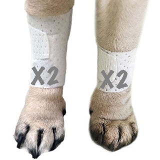 PawFlex Basic Leg Bandages for Dogs, Cats, Pets -First- aid Non Adhesive Fur Friendly, Soft Stretch Wound Care, hot Spots, Fungus, Adjustable Fastening Strap Value (Pack of 4, 12, & 20)