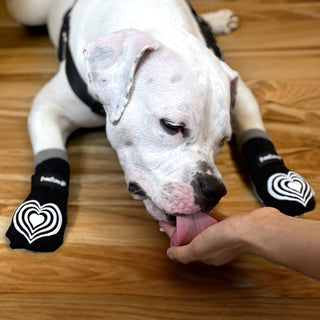 PawFlex Comfy Pawz™ Long Cotton Dog Socks with Double Sided Anti-Slip bottoms and Adjustable Strap-4 socks per pack