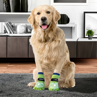 PawFlex Comfy Pawz™ Long Cotton Dog Socks with Double Sided Anti-Slip bottoms and Adjustable Strap-4 socks per pack